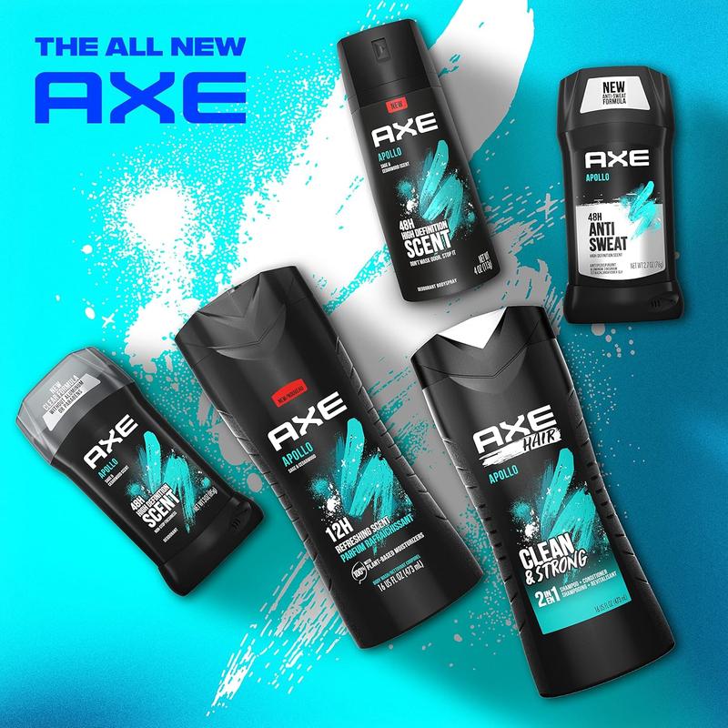 AXE Apollo Body Spray Deodorant for Long-Lasting Odor Protection, Sage & Cedarwood Deodorant for Men Formulated without Aluminum 4 Ounce (Pack of 4) Unilever