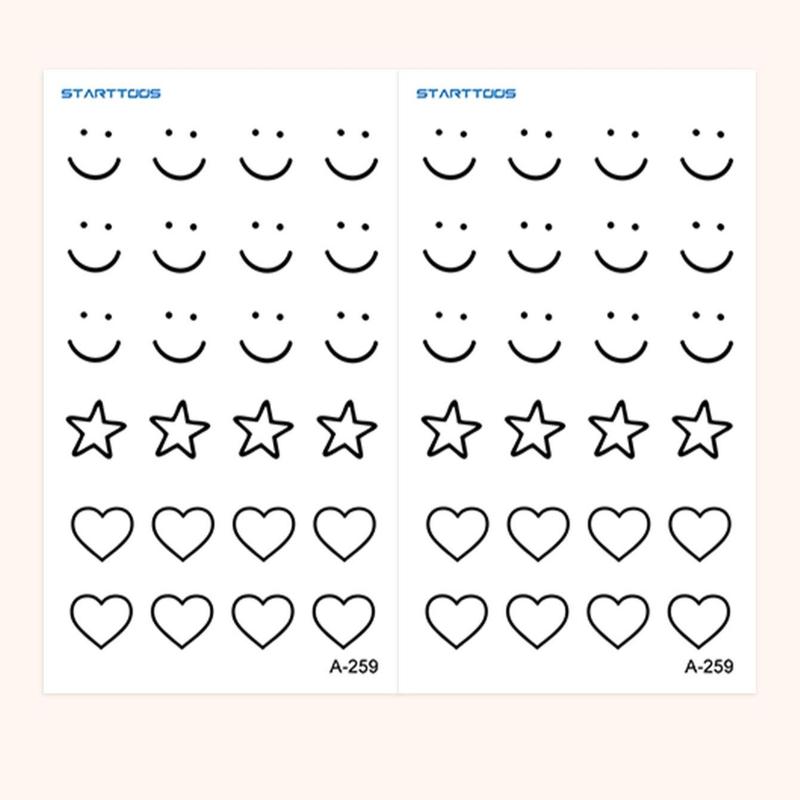 Cartoon Pattern Temporary Tattoo Sticker, 2 Sheets Creative Fake Tattoo Decals, Body Art Decoration for Women & Men