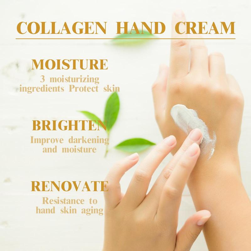 Collagen Hand Cream, 2 Counts set Moisturizing Hand Lotion for Dry and Rough Hands, Hydrating Hand Cream, Hand Care Product for Women & Men