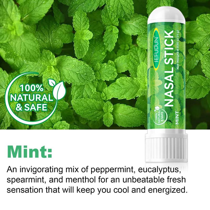 Natural Plant Essential Oil Nasal Stick, 4 Counts set Refreshing Nasal Stick, Nasal Congestion Relief Stick, Work Study Efficiency Enhancer