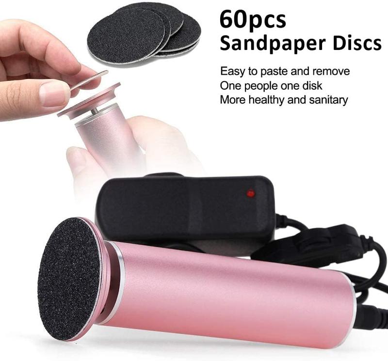 Electric Callus Remover for Feet ,Speed Adjustable,60pcs Replacement Sandpaper, Hard Skin Calluses Exfoliation, Footcare Accessories,Electric Foot Sharpener for Salon-grade Treatment of Men's and Women's Feet,Tiktok Shop Store,Christmas Gift