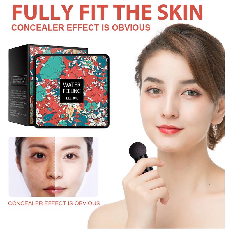 EELHOE Water Feeling CC Cream, Mushroom Air Cushion To Cover Blemishes Waterproof Sweat Resistant Makeup Cushion BB Cream