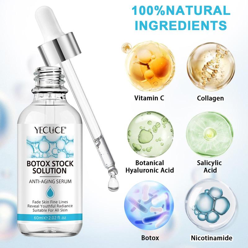 Botox Stock Solution, Skin Moisturizing & Brightening Serum, Tightening and Lifting Skin Care Product for Women & Men Daily Use