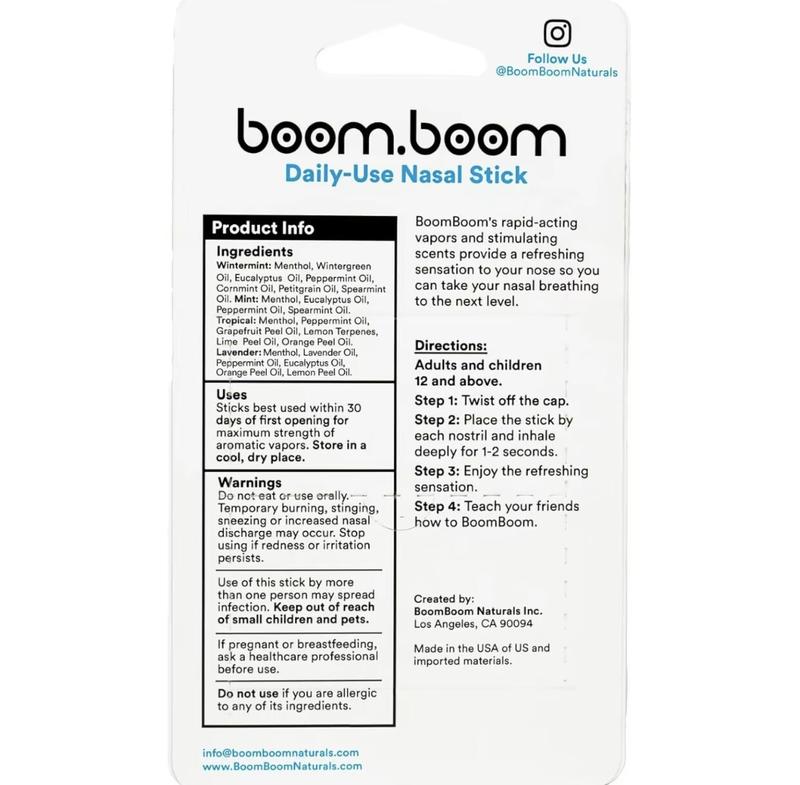 Nasal Stick inhalers(4Pack) Boom by Boom Powerful Essential Oil Vapors | Featured on Shark Tank | Breathe In Life Carrier & Essential Oils,for nic |sleep Essential Oils for Aromatherapy