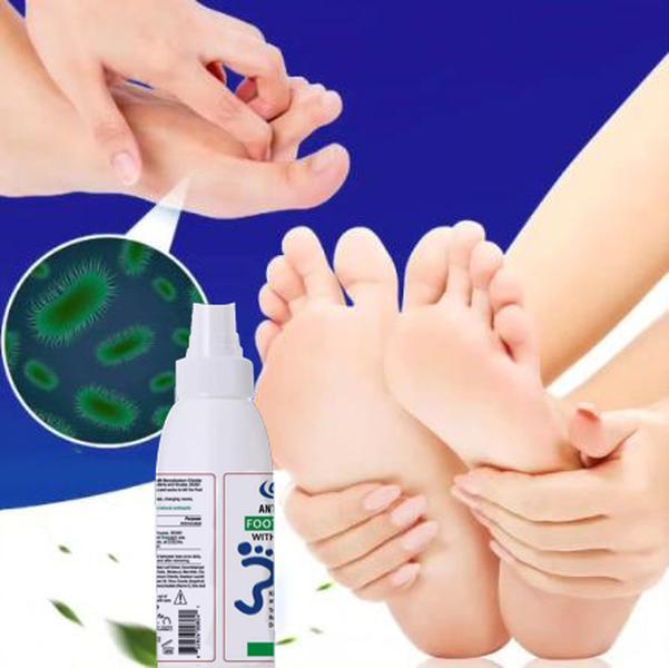 dearzal Foot Sanitizing Spray, Foot Care Dry Foot Moisturizing Deodorant with Pure Tea Tree Oil and Aloe Vera, 3.38 oz Bottle