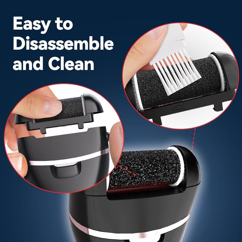 Electric Foot Callus Remover Tool Feet Callus Remover Kit Feet 17 in 1 Foot nail File Tools with 3 Roller Heads 2 Speed Professional Pedicure Kit set Perfect for Dead Hard Cracked Dry Skin rechargeable grinder manicure Adjustable luxury Cordless gift