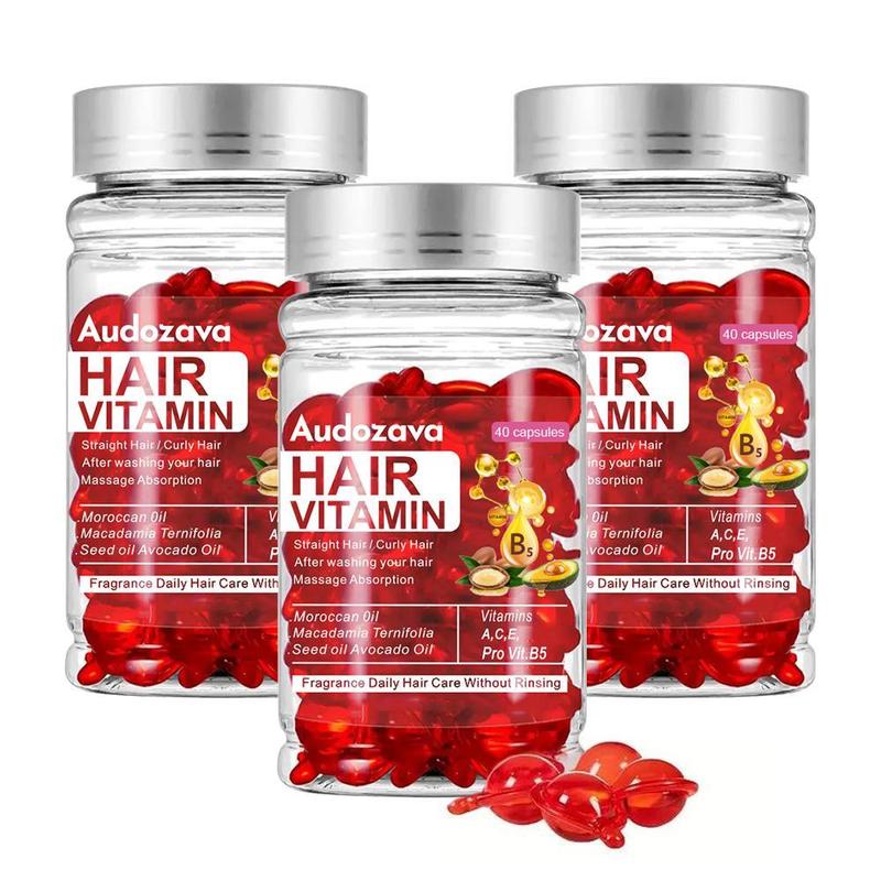 Hair Vitamin Capsule Oil, Moroccan Argan Essential Oil for Dry & Damaged Hair, Hair Care & Styling Hair Serum for Women & Men