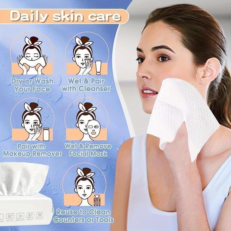 Disposable Face Towel, 1 Pack Portable Soft Facial Cleansing Towel, Multipurpose Facial Cleansing Tool for Skin Care & Makeup Removal