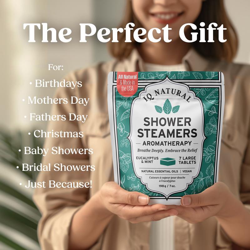 7 Count Shower Steamers Aromatherapy for Women, Shower Bombs, Vapor Shower Tablets, Organic Shower Accessories Gift Set - Eucalyptus, Lavender, Citrus