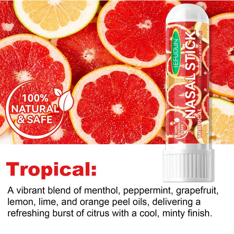 Natural Plant Essential Oil Nasal Stick, 4 Counts set Refreshing Nasal Stick, Nasal Congestion Relief Stick, Work Study Efficiency Enhancer