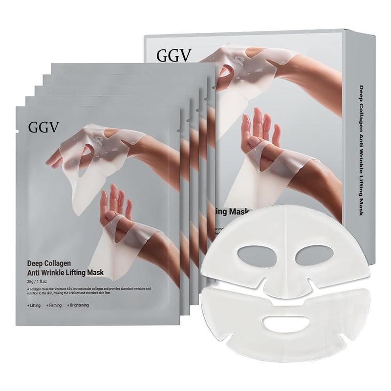 Deep Collagen Overnight Mask,Facial Hydrogel Masks with Low Molecular Weight Collagen for Elasticity, Firming, Comfort Moisturizing Skincare Repair