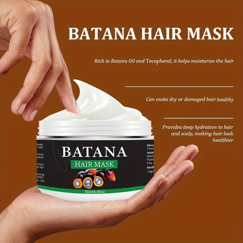 Batana Oil Hair Mask & Hair Care Serum, 2 Counts set Deep Moisturizing Hair Mask & Hair Care Serum, Hair Care & Styling Product for Women & Men, Christmas Gift