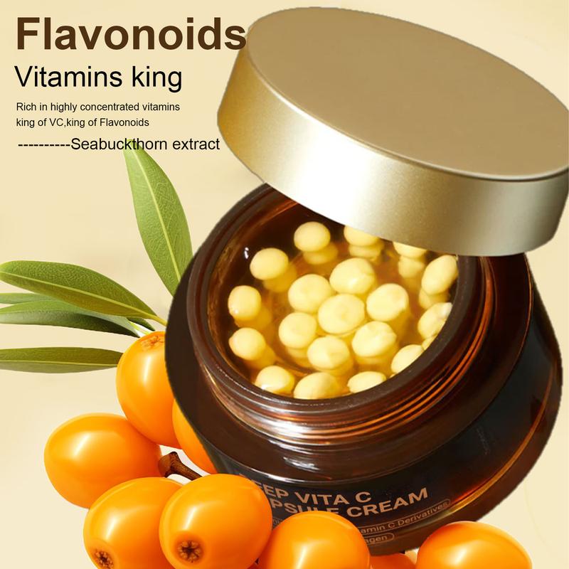 SUKKHI Deep Vita C Capsule Cream - Moisturizing Skincare Vitamin Capsules - Moisturizing Niacinamide Nourishes Radiance fully  green