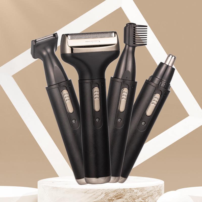 4 in 1 Electric Nose Hair Trimming Tool, 1 Box USB Rechargeable Beard Shaver, Nose Hair Eyebrow Trimmer, Sideburns Shaver, Personal Care Appliances
