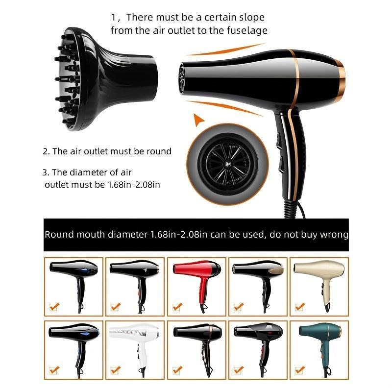 Universal Hair Diffuser, Adjustable Comfort Hair Dryer Attachment, For Curly Hair And Natural Wavy Hair