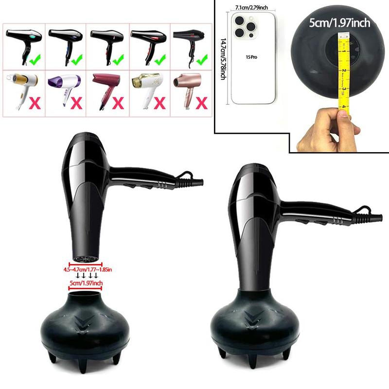 Hair Dryer Diffuser Attachment, 1 Count Hair Styling Tool, Lightweight Portable Travel Design Hair Blower Diffuser Suitable for Most Of Blow Dryers