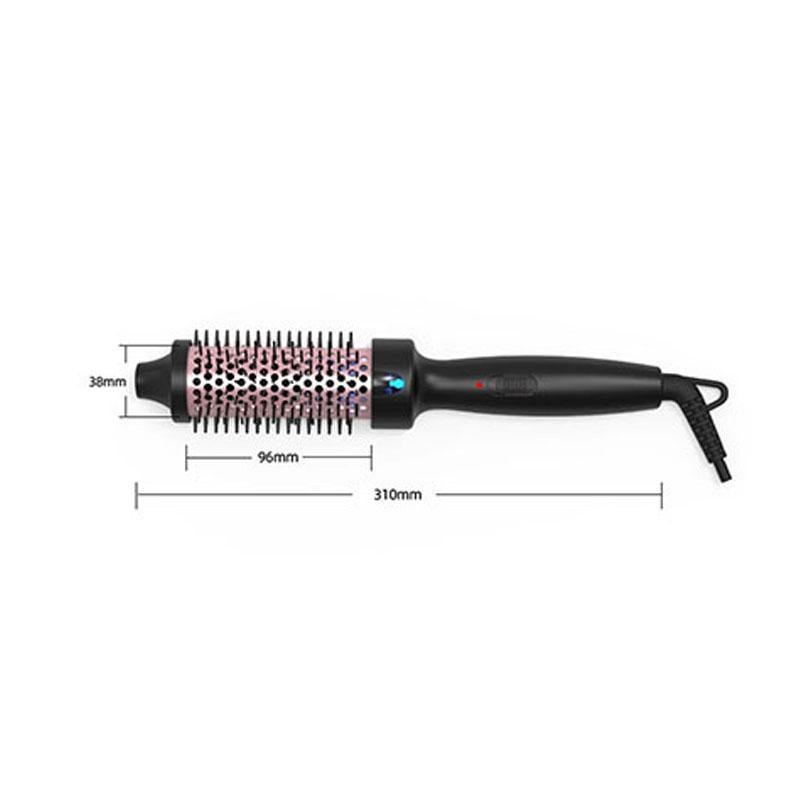 Wavy Thermal Brush for Natural Curls - Dual Voltage Round Brush - Easy to Use Hair Styling Tool for Women & Girls - Winter Gift