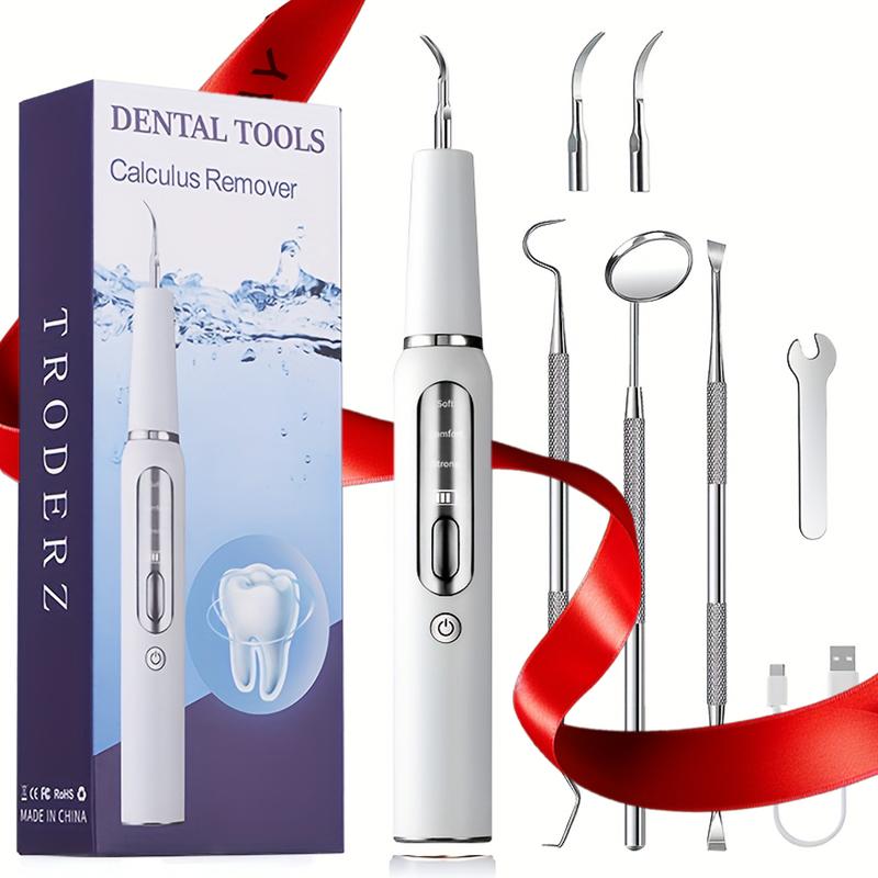 Electric Oral Cleaner Kit, Dental Cleaner, Cleaning Flosser With Replaceable Toothbrush Heads, Teeth Brush Kit At Home And Travel