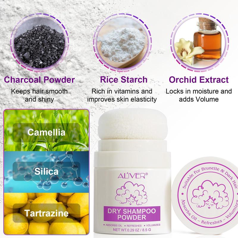 Dry Shampoo Powder, 1 Box Hair Puff Powder for Oil Hair, Natural Cleaning Hair Styling Powder for Daily Use, Christmas, Christmas Gift
