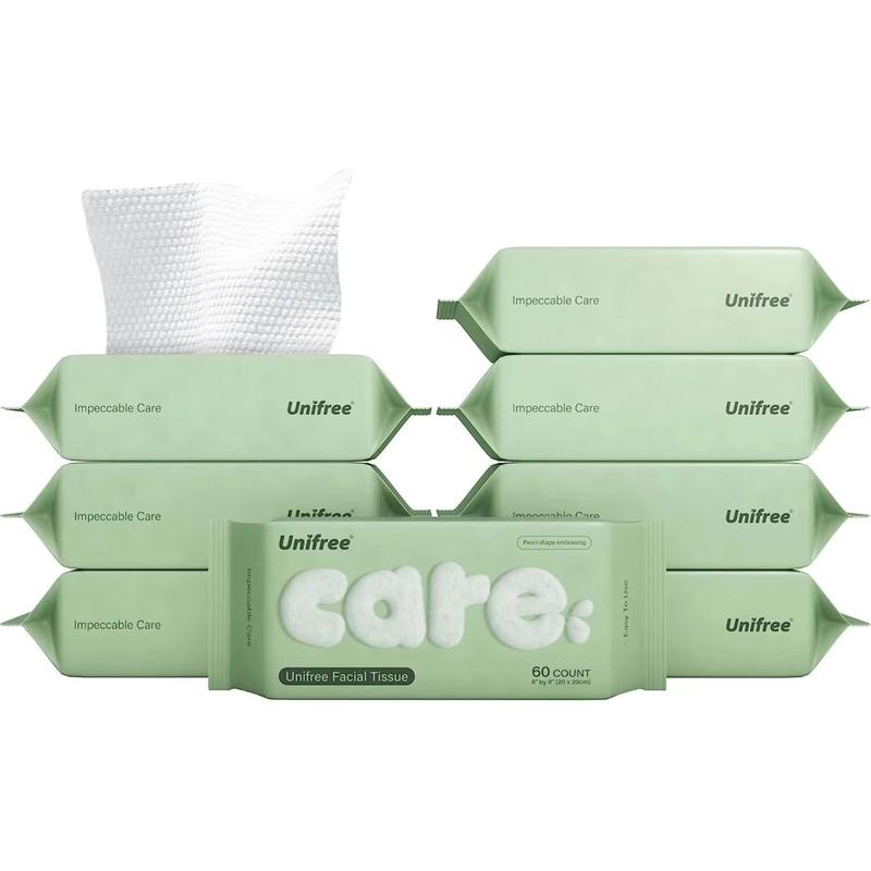 [For Limo] Unifree Towel I Disposable Dry Wipes I Facial Towels I 8-pack Value Pack, 480 Count, Towel , Absorbent, Reusable, Soft