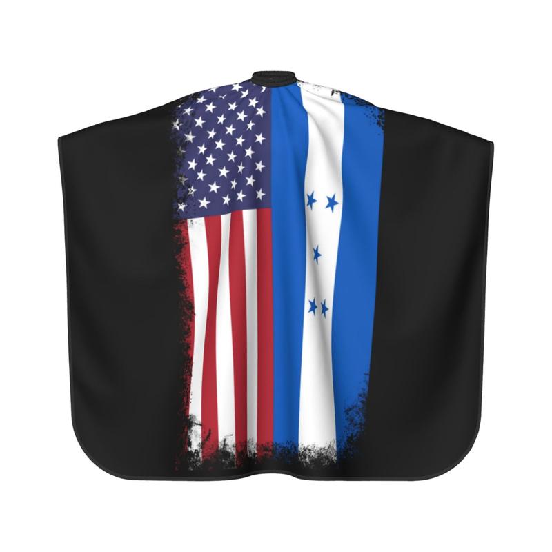 USA Honduras Mix Flag Salon Barber Cape Haircut Apron for Hair Stylist and Home Use - Lightweight and Durable - Comfortable, Hanging