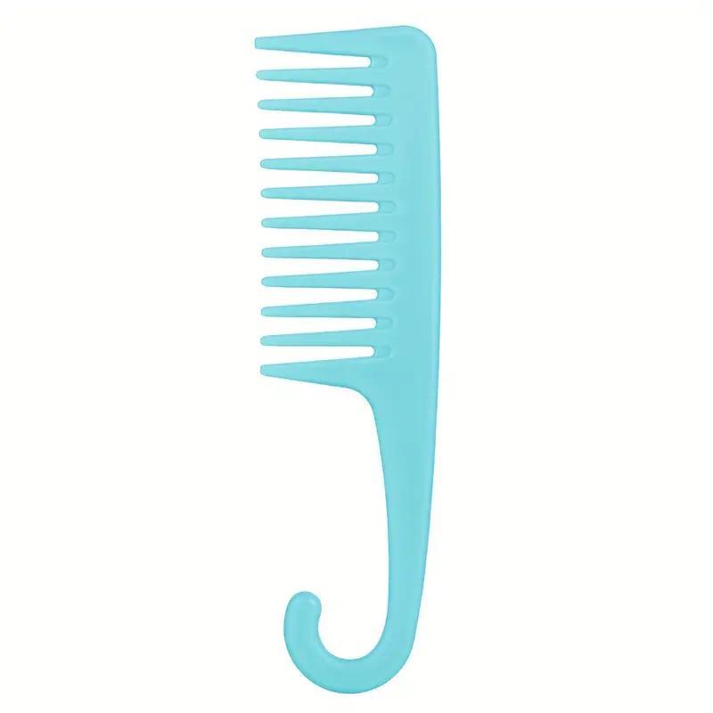Large Wide Tooth Shower Comb, Haircare Hair Styling Brush Plastic Hair Comb, Heatless Wet and Dry Straight and Curl Hair Hairdressing Comb