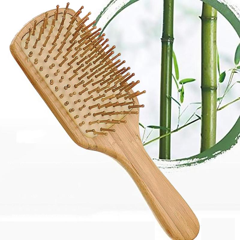 Bamboo Hair Brush, Scalp Massage Comb Wavytalk Brush, Wet And Dry Hair Detailing Comb, Portable Durable Hair Comb, Styling Haircare For Women & Men, Heatless Styling Tools, Christmas Gift