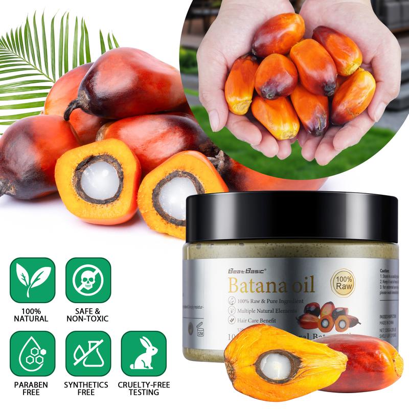 Dr. sebi Batana Oil for Hair Growth, 100% Raw Organic Unrefined Cold Pressed - Natural Ingredients from Honduras Dry Damaged Hair Treatment