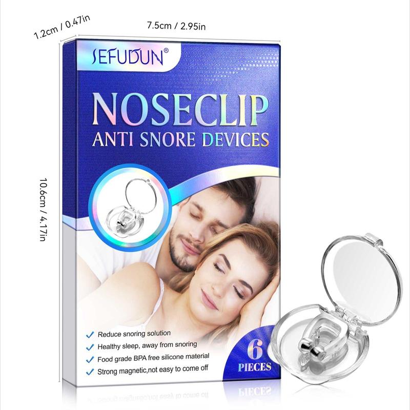 Nose Clip for Anti Snoring, 1 Box 2 Boxes(6 Counts box) Magnetic Nose Clips, Snore Healthy Sleep Nose Clip, Sleep Aid Products for Men & Women, Christmas Gift