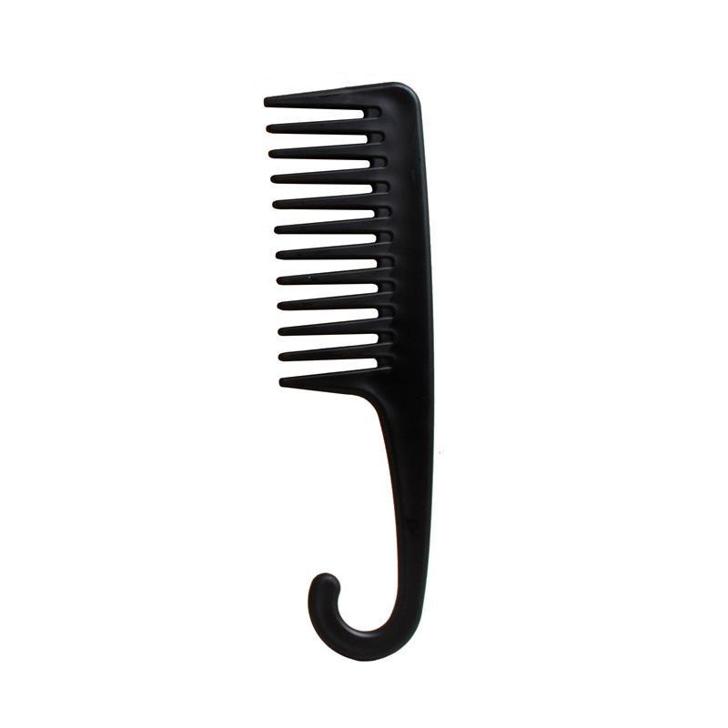 Large Wide Tooth Shower Comb, Haircare Hair Styling Brush Plastic Hair Comb, Heatless Wet and Dry Straight and Curl Hair Hairdressing Comb