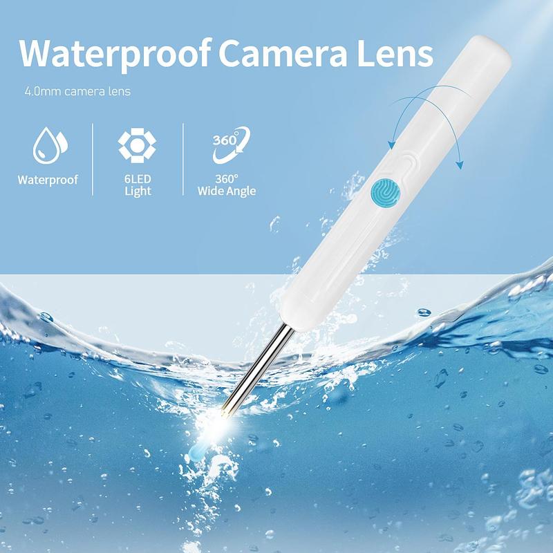 Wireless Earwax Removal Kit, 1 Box Earwax Cleaner with Camera & Accessories, Waterproof Endoscope Ear Cleaning Kit for Home & Travel, Christmas Gift