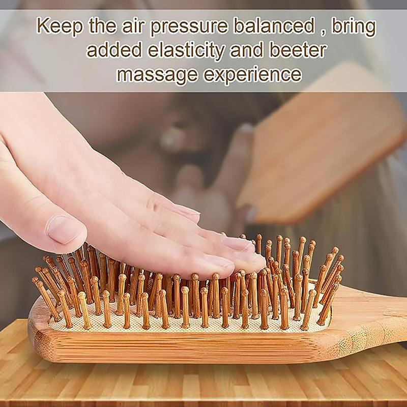 Bamboo Hair Brush, Scalp Massage Comb Wavytalk Brush, Wet And Dry Hair Detailing Comb, Portable Durable Hair Comb, Styling Haircare For Women & Men, Heatless Styling Tools, Christmas Gift