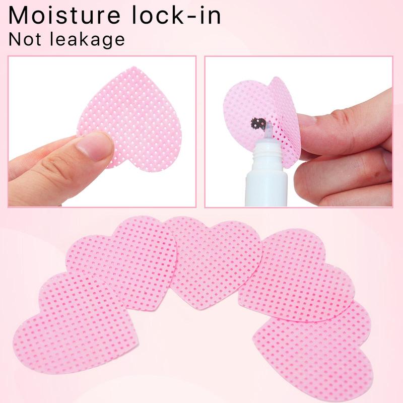 Heart Shaped Lint Free Nail Wipes, 600pcs 1000pcs Soft Nail Polish Remover Pads, Non-Woven Nail Polish Remover Wipes, Lint Free Wipes For Nails, Eyelash Extensions, Lash Glue