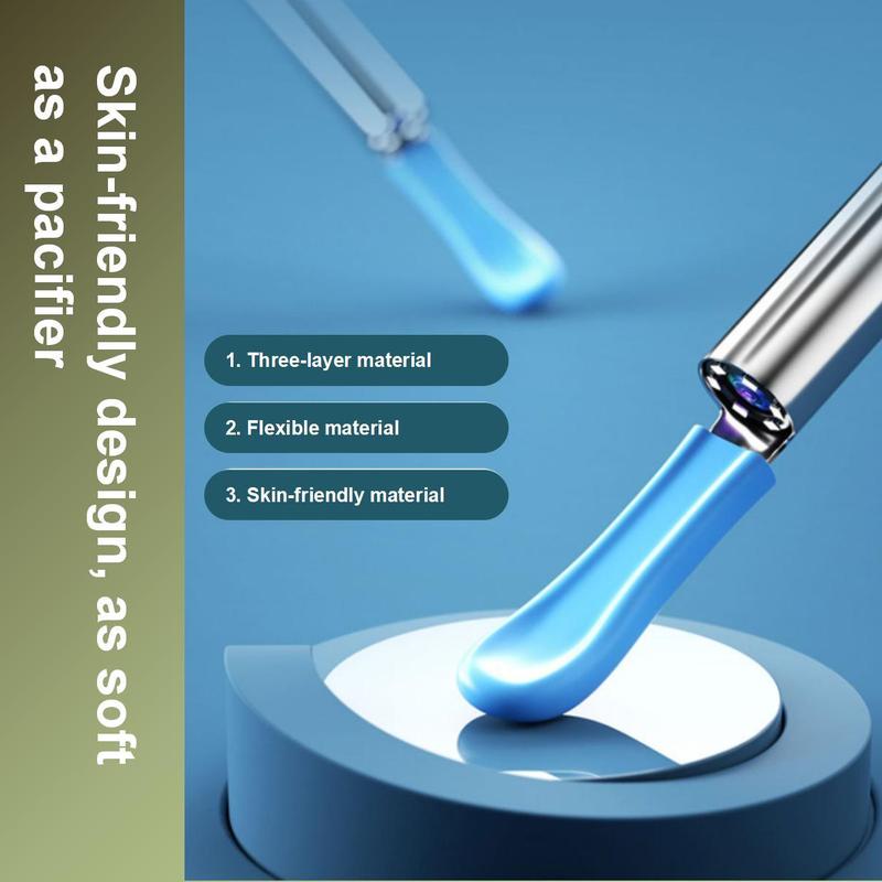 Rechargeable Ear Wax Cleaner with Camera, 360° Angle Of View Ear Cleaning Tool, Ear Wax Removal Tool, Ear Cleaning Kit for Home Use, Christmas Gift
