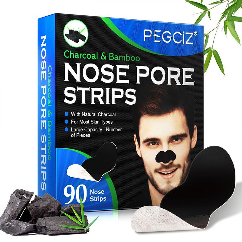 Charcoal Nose Pore Strips, 90pcs box Deep Cleansing Nose Strips, Nose Cleaning Patches, Skincare Products for Men