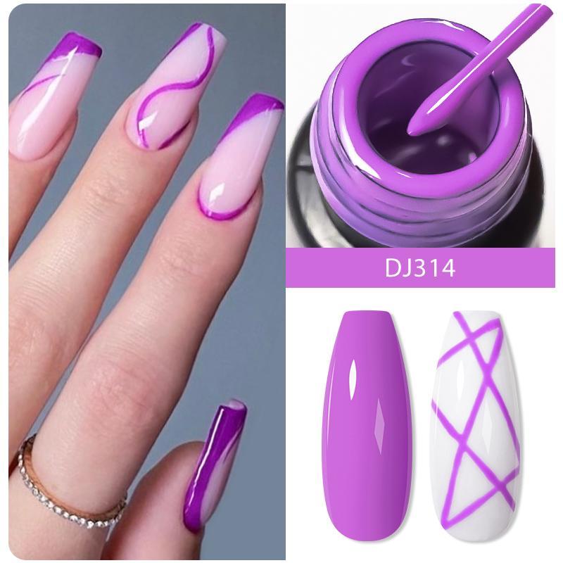 Nail Art Line Brush Polish Kit, 10pcs set Nail Art Liner Gel Drawing Polish Semi Permanent Need Lamp Cure, Nail Art & Nail Polish