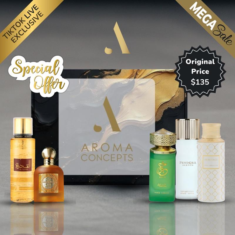 Gift Set BF6 Women's Set of Five Premium Range Fragrances, Body Mist & Deodorant