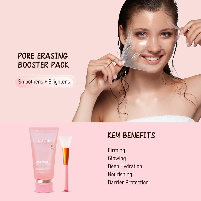 Hydrolyzed Collagen Overnight Wrapping Mask,Ceramide NP & Niacinamide Night Peel-off Facial Mask