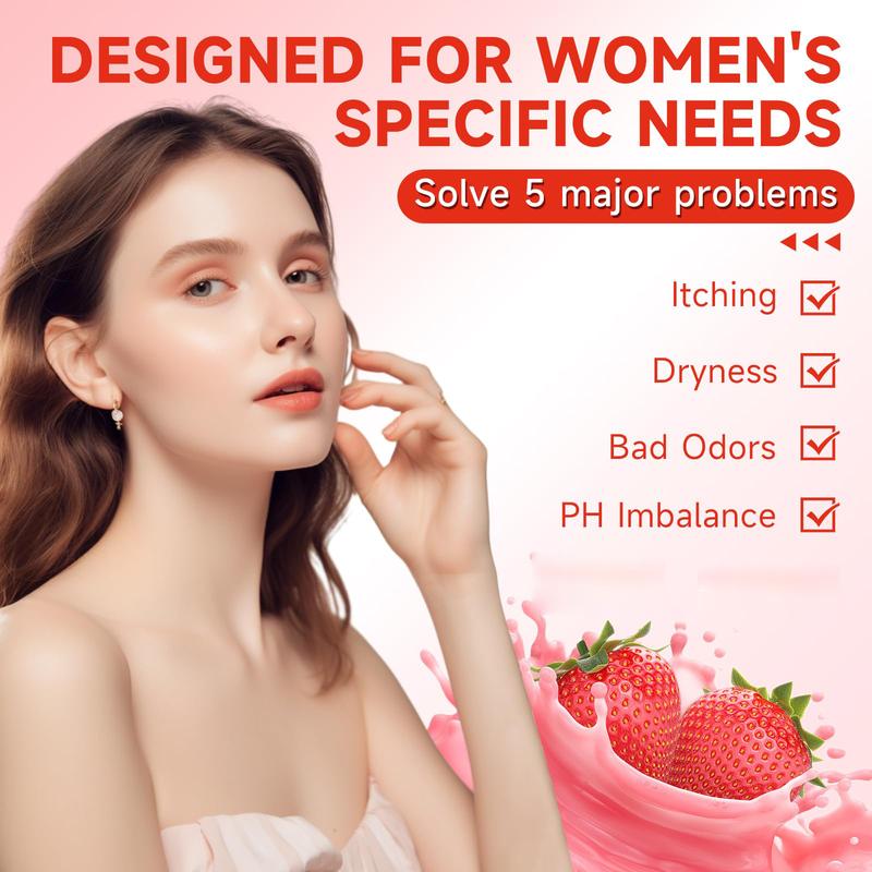 3 PCS Yoni Soap Bar, Organic Yoni Bar Soap Yoni Wash Feminine Wash for Women Ph Balance, Natural Deodorant V Body Bath Soap Body Wash Strawberry Handmade feminine soap
