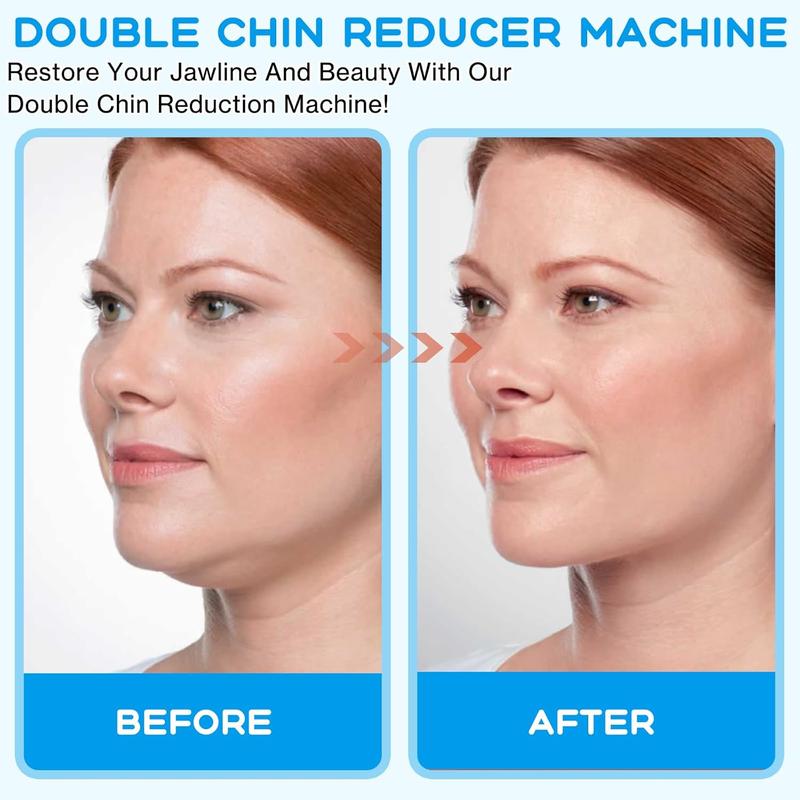 Double Chin Reducer Machine, Electric V-Face Shaping Eliminator, 3 Modes and 13 Intensity Levels 5 LED Color Face Lift Device, Intelligent Lifting Firming Saggy Skin Tightening Machine for Women Skin Care Comfort Facial