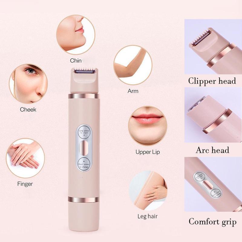 2 in 1 Electric Shaver for Women, 1 Box Rechargeable Electric Shaver & Accessories, Wet and Dry Use Body Trimmer for Home & Travel, Christmas, Winter Gifts