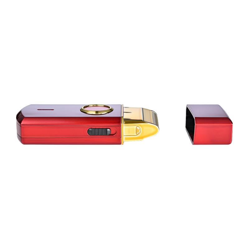 StyleCraft Uno Mini Shaver - Professional Single Foil Cordless Shaver with High Torque Motor in Red and Velvet Travel Case Steel Stainless