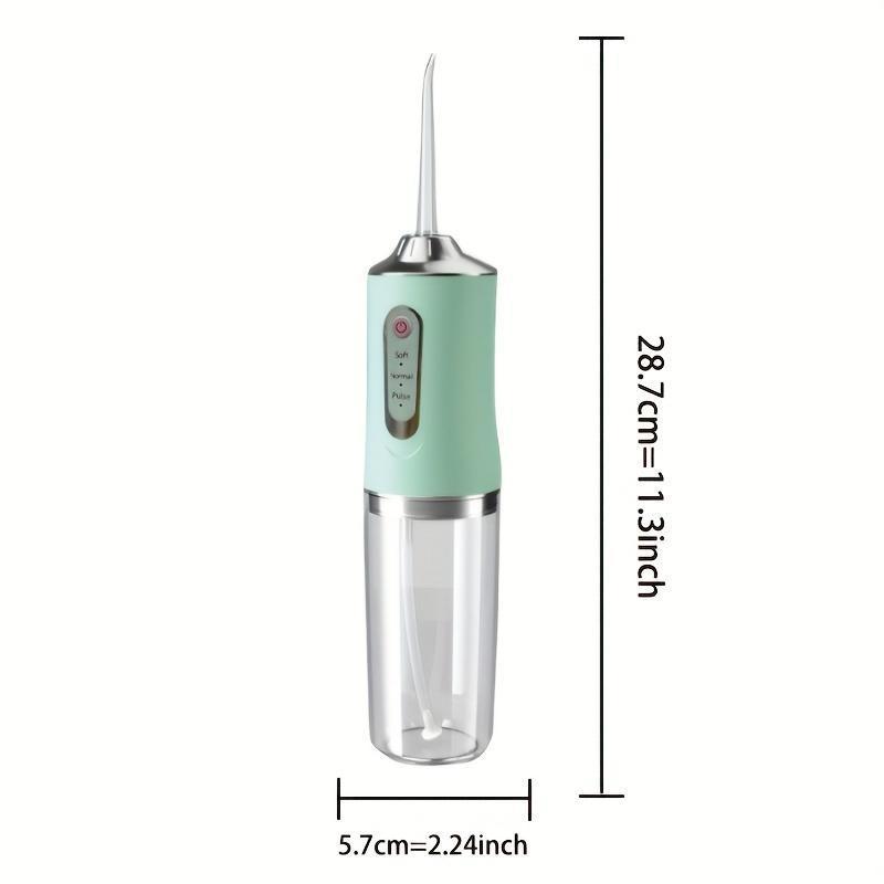 Rechargeable Electric Teeth Irrigator, 1 Box Portable Oral Dental Seam Washer with 4 Counts Nozzles, Water Flossing for Men & Women