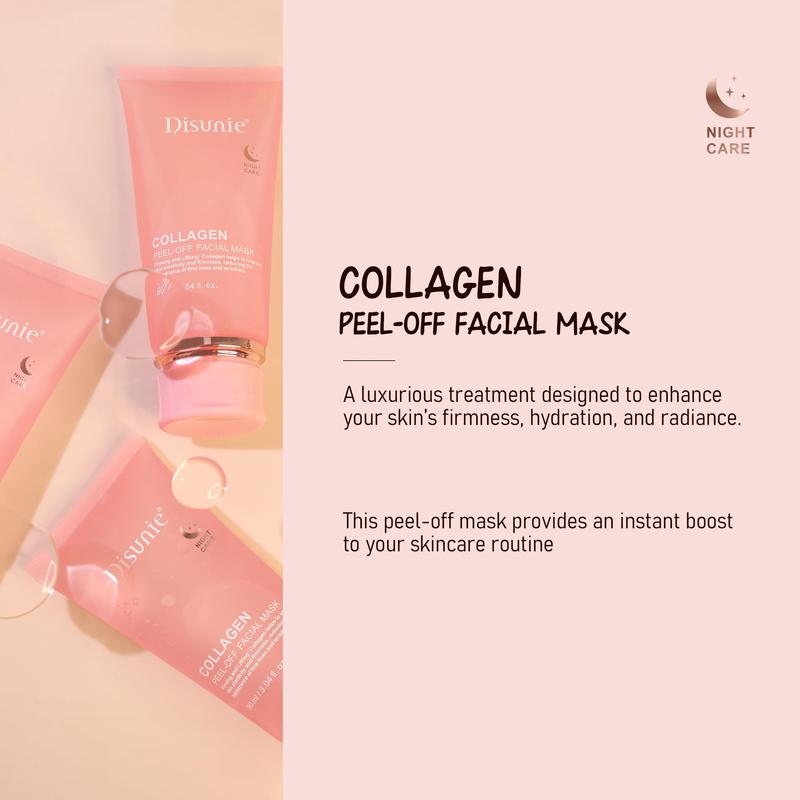 Hydrolyzed Collagen Overnight Wrapping Mask,Ceramide NP & Niacinamide Night Peel-off Facial Mask