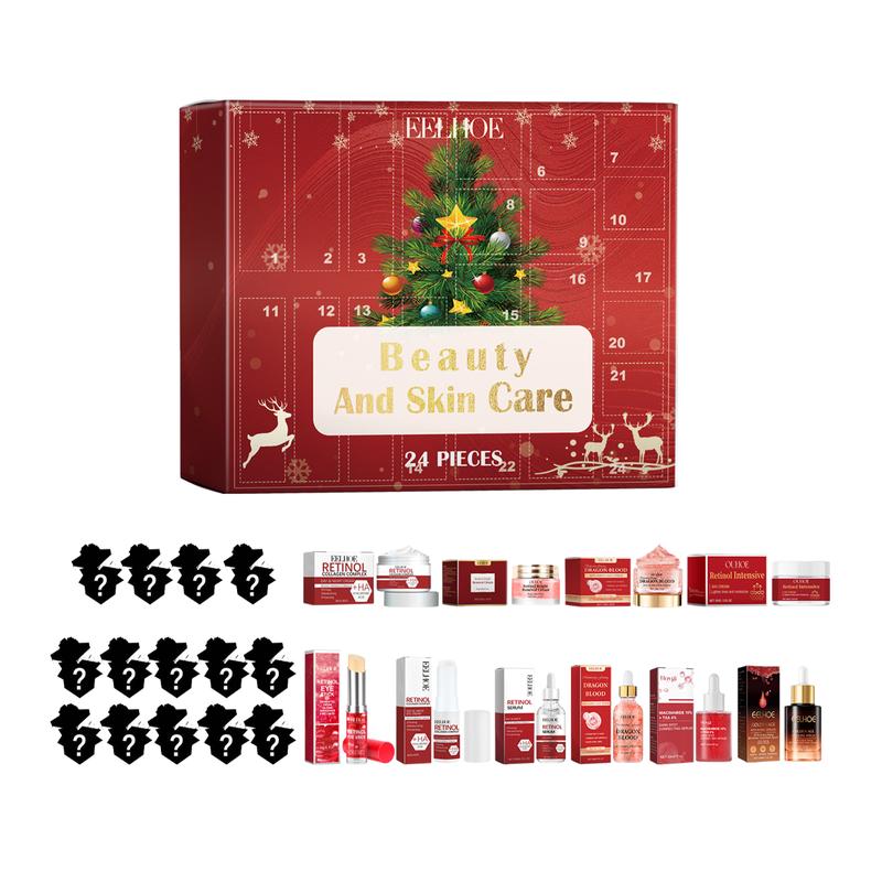 Christmas Countdown blind box, 24 beauty surprise blind box, skincare set, moisturizing, Christmas, ladies gift, Party