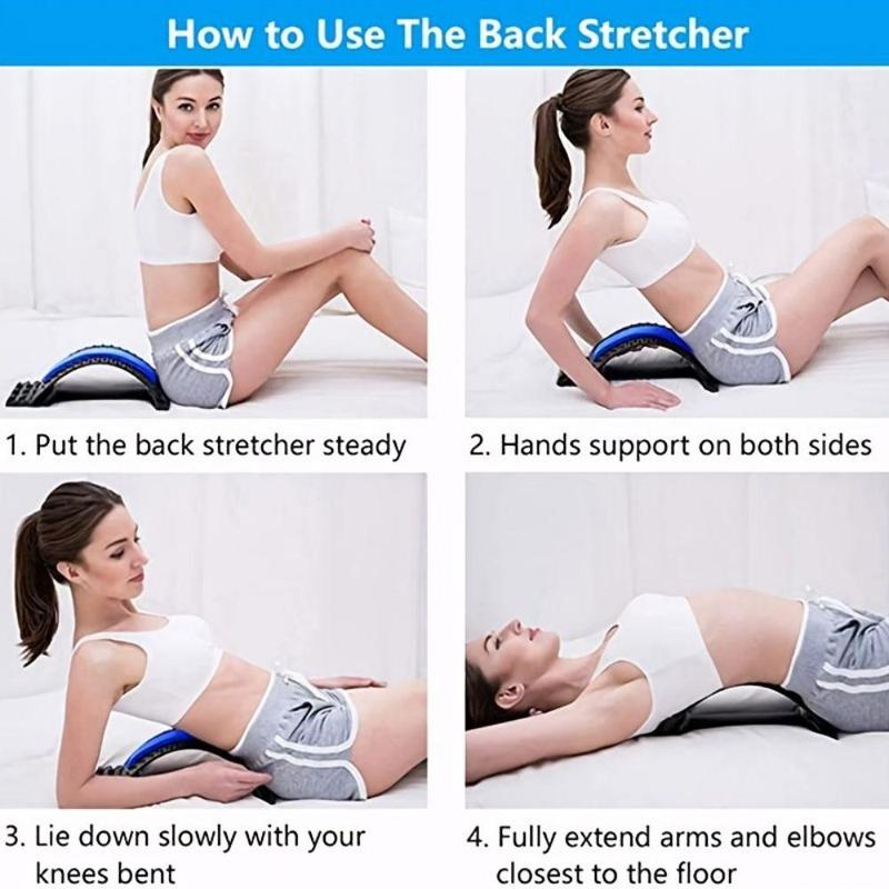 Adjustable Back Stretcher, Multifunctional Lumbar Back Stretching Device, Lumbar Back Stretcher, Spinal Decompression Device