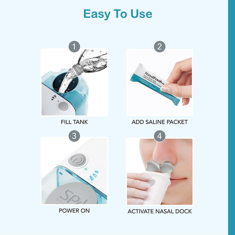 NasalFreshMD Powered Saline Nasal Irrigation System by Spa Sciences
