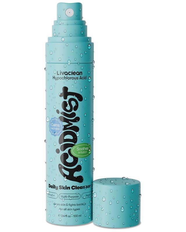 Hypochlorous Acid Spray by Livaclean for Face & Body, Multi-Purpose Topical Skin Repair, pH-Balancing Toner, Reduce Redness, TSA Travel Size Approved Skincare Calming