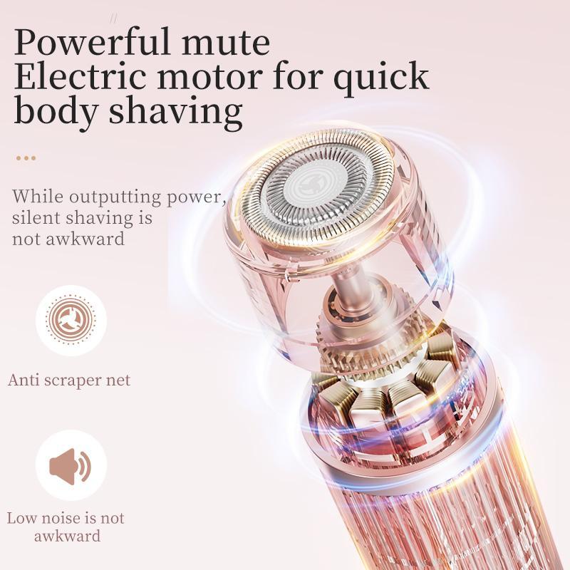 2 in 1 Electric Hair Trimmer for Women, 1 Count Rechargeable Body & Face Hair Removal Kit, Waterproof Wet & Dry Women's Electric Shaver & Epilator, Christmas Gift