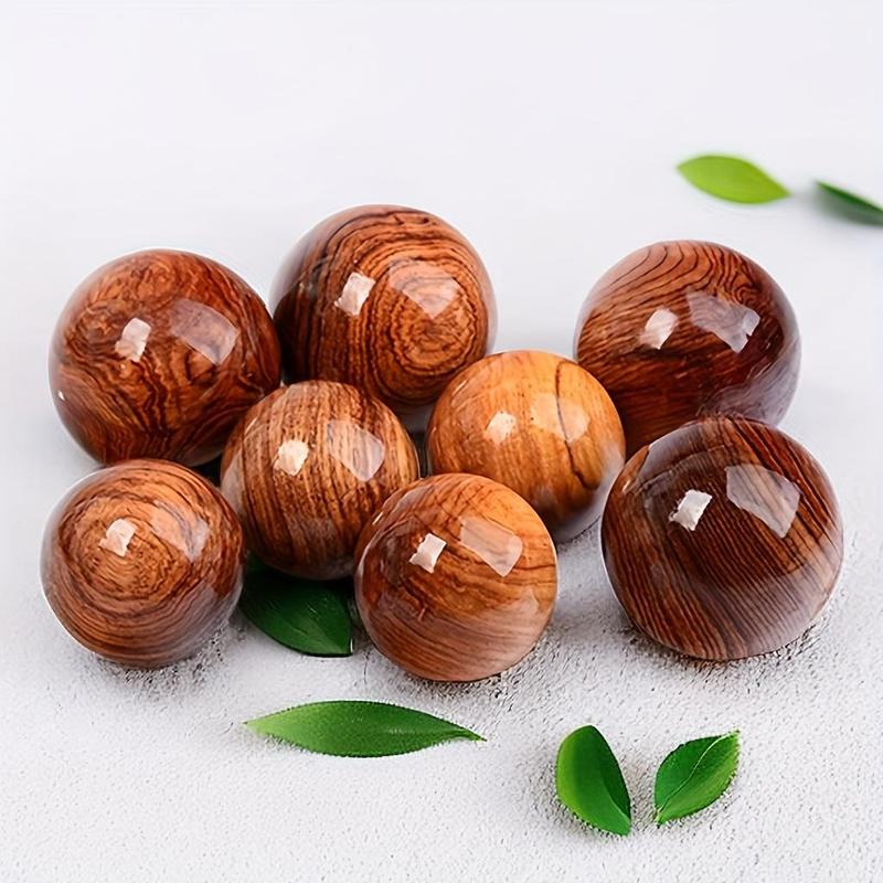 Wooden Health Ball, 1 Pair Hand Exercise Stress Ball, Hand Massage Ball For Muscle Relaxation